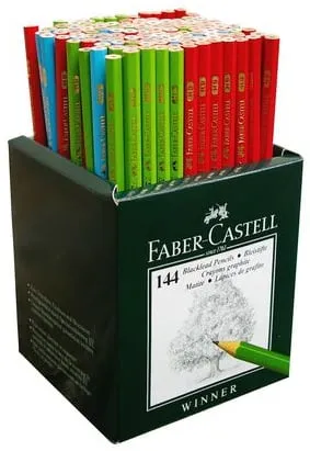 Blyertspenna Faber-Castell Färgade HB, 144st/fp Fynd