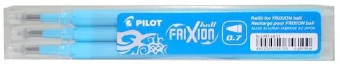 Kampanjpris Pennpatron Gelbläck PILOT Frixion 0,7mm Ljusblå 3/FP