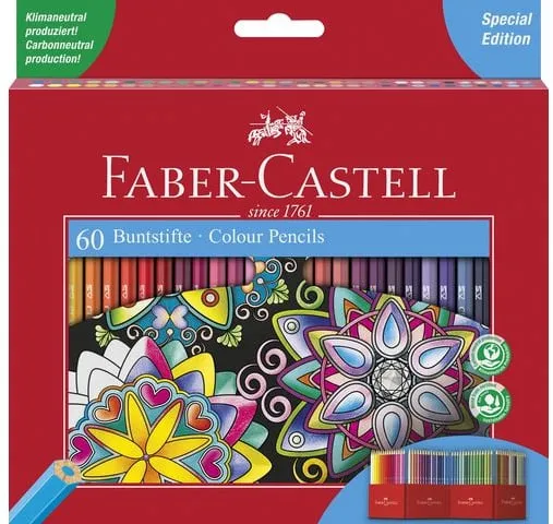 Populär Färgpenna Faber-Castell Special Ed. 60 färger, mjuka stift, 60/fp