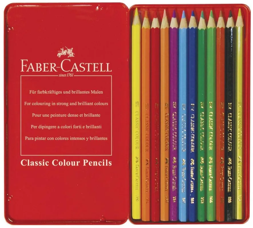 Färgpenna Faber-Castell Classic, 12 färger Fri frakt