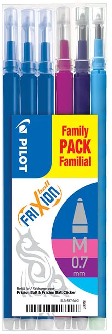 Snabb leverans Refill PILOT Frixion 0,7mm 4 färger 6/fp
