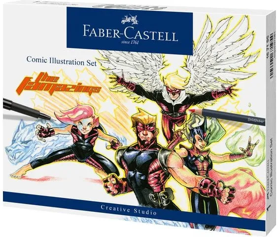 Fiberpenna Pitt Artist Manga Set 15delar I lager
