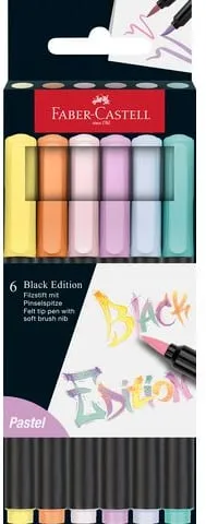 Endast idag Fiberpenna Black Edition pastel 6/fp
