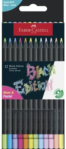 Färgpenna Black Edition Neon 12/fp Expressleverans