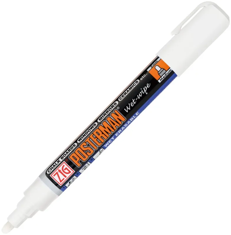 Begränsat erbjudande ZIG Posterman Wet-Wipe 2mm vit