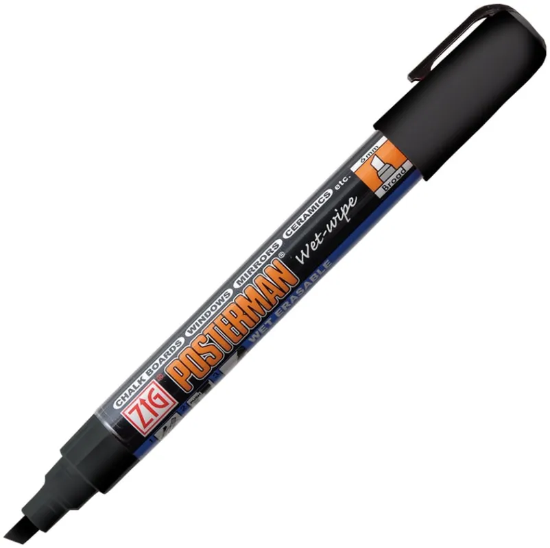 Rea ZIG Posterman Wet-Wipe 6mm svart
