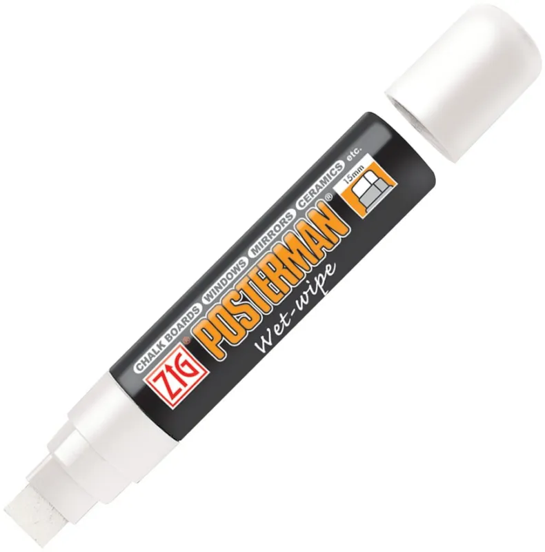 ZIG Posterman Wet-Wipe 15mm vit Populär