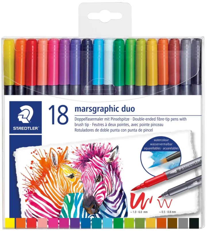 Begränsat erbjudande Fiberspetspenna Marsgraphic Duo (18)