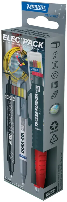 Sista chansen Trades-Marker+ Dry 2In1 - Retail Elec'Pack
