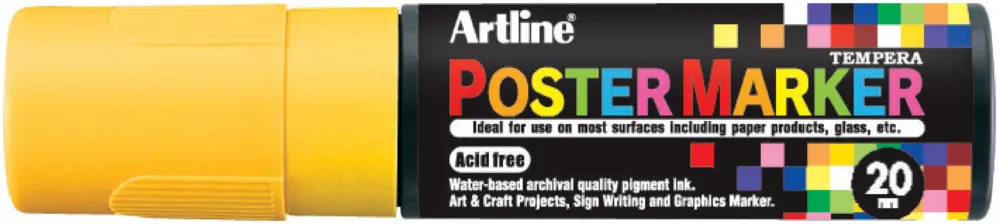 Poster Marker Artline 20 mm gul Kampanj