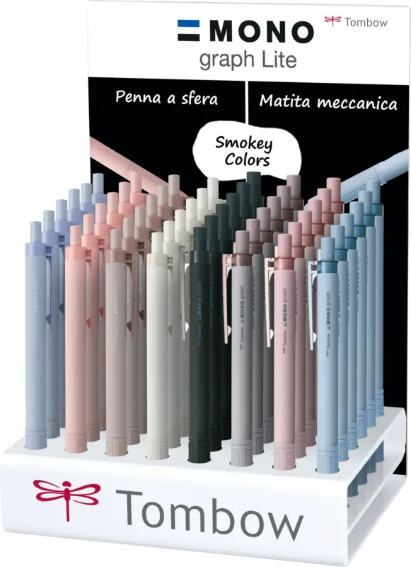 Tombow ballpoint pen/pencil MONO graph Lite display ass (48) Fri frakt