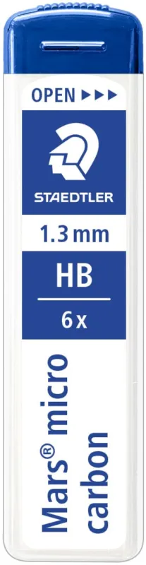Populärt val Blyertsreservstift Mars Micro 1,3mm HB (6 stifter)