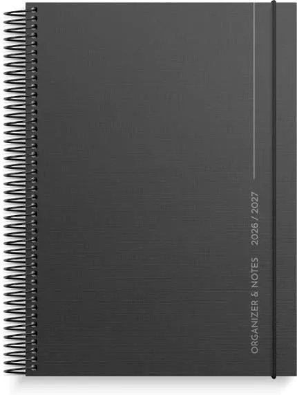 Trygg betalning Kalender Organizer & Notes svart 26/27