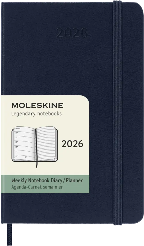 Classic Hard 12M Week Note Pocket Sapphire Blue 2026 Kampanj