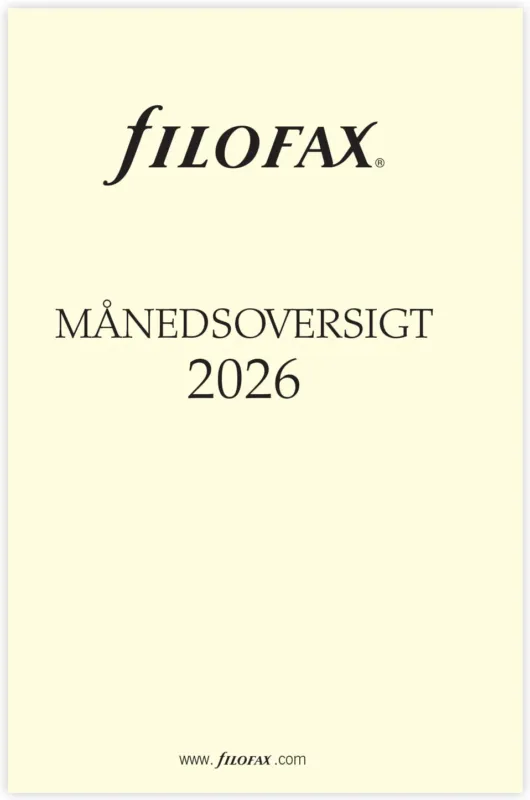 Nyhet Månadsöversikt Pocket 2026 Dansk