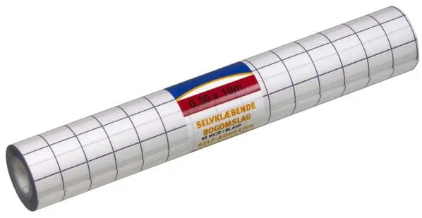 Begränsat antal Bokplast, självhäftande, 30cmx10m