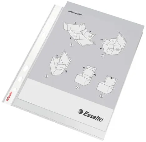 Plastficka ESSELTE A5 Premium Präglad 0.08mm, 100st Endast idag