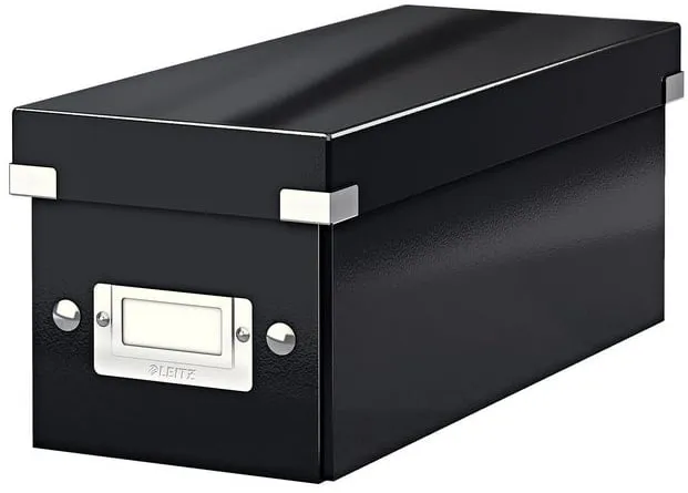 Förvaringslåda CD Click & Store Svart, 143x136x352mm Fri frakt