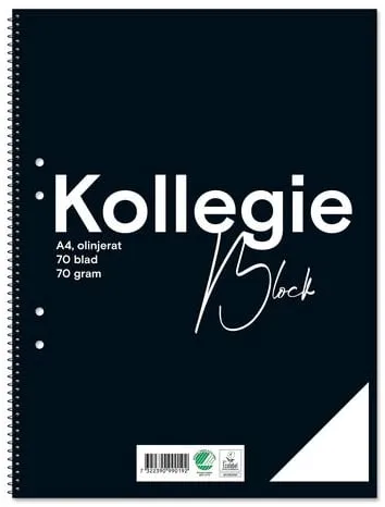Kollegieblock FW A4 70g 70bl olinj Snabb frakt