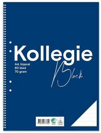 Extra rabatt Kollegieblock FW A4 70g 80bl linj