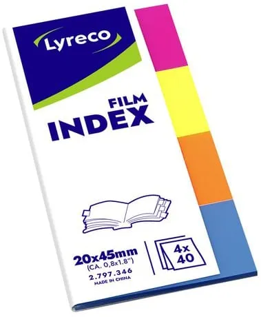 Fri frakt Indexfilm LYRECO 20x45mm 4 färg 160/fp