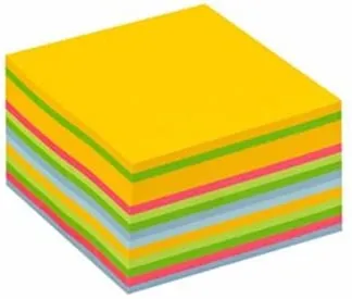 Notes POST-IT kub 76x76mm sort. färger Beställ nu