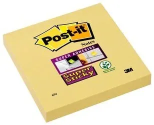 Utförsäljning Post-it® Supersticky Notisar gul, 76x76mm