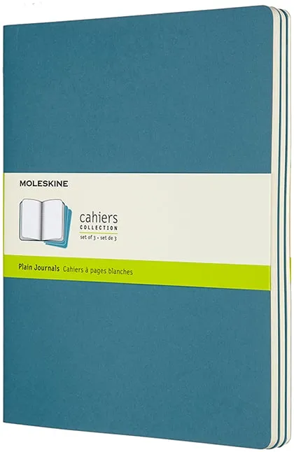 Cahier Journal Olinjerad XL Brisk Blue 3-Pack Sista chansen