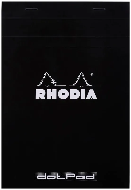 Reapris Rhodia head stapled pad black N°16 dotted