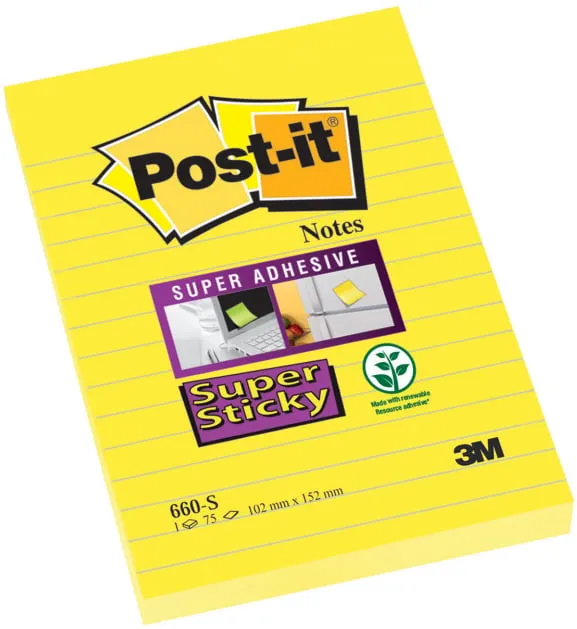 Sista chansen Post-It SS-Notisar 102x152 lin. gul