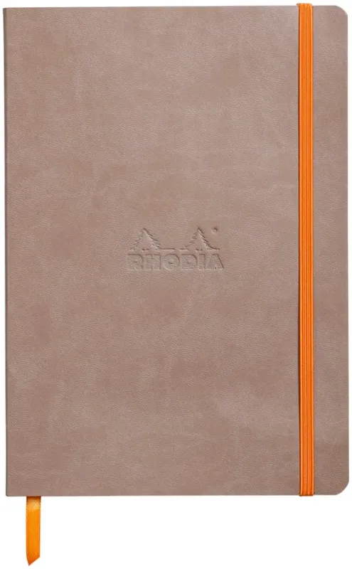 Rhodiarama soft A5 taupe ruled ivory Sista chansen