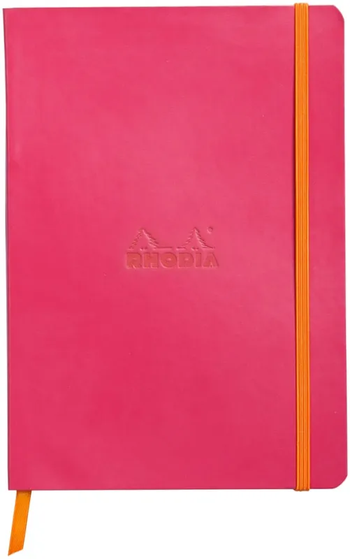 Rhodiarama soft A5 raspberry dot ivory Fynd