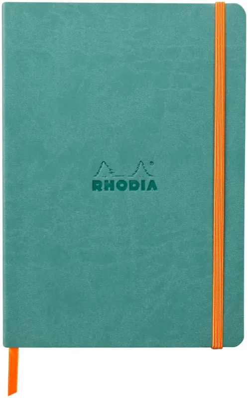 Rhodiarama soft A5 aqua dot ivory Rea