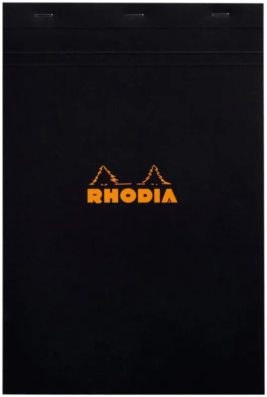 Billig Rhodia head stapled pad black N°19 squar