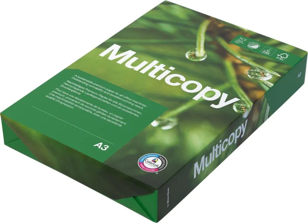 Begränsat antal Kopieringspapper MultiCopy A3, 90g, 500/fp