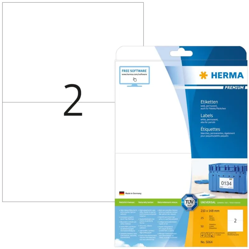 Herma etikett Premium 210x148,5 (50) Begränsat antal