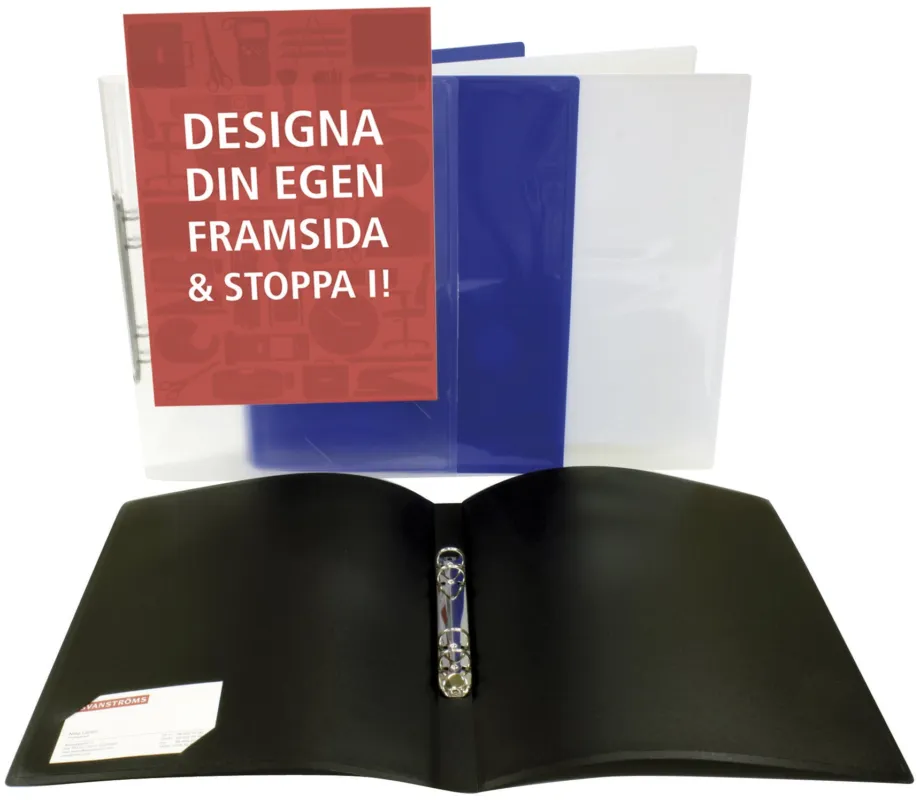 Fynd Ringpärm med ficka A4 16mm sva