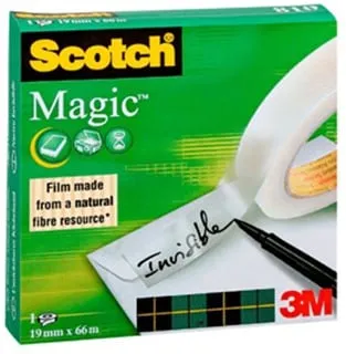 Sänkt pris Dokumenttejp Scotch Magic 810 Stor diameter, osynlig, 19mm x 66m