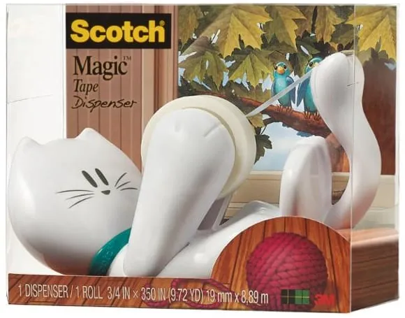 Tejphållare Scotch® Katt + 1rl Magic 19mm x 8,89m Begränsad tid
