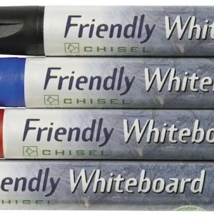 Whiteboardpenna FRIENDLY, 4 färger, sned, 4-set Beställ nu