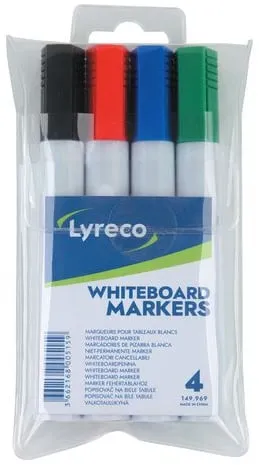 Sänkt pris Whiteboardpenna LYRECO drywipe rund 4/fp