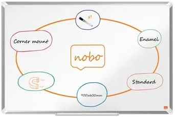 Reapris Whiteboard NOBO premium emalj 90x60cm
