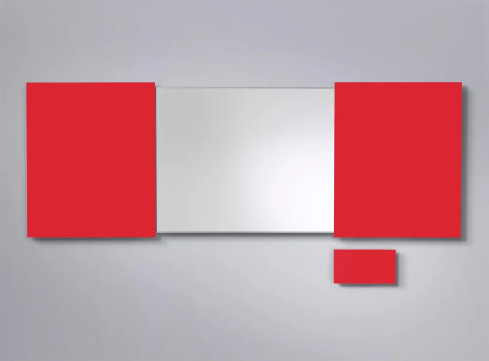 Snabb frakt Konferensskåp Glas Brandröd, magnetisk
