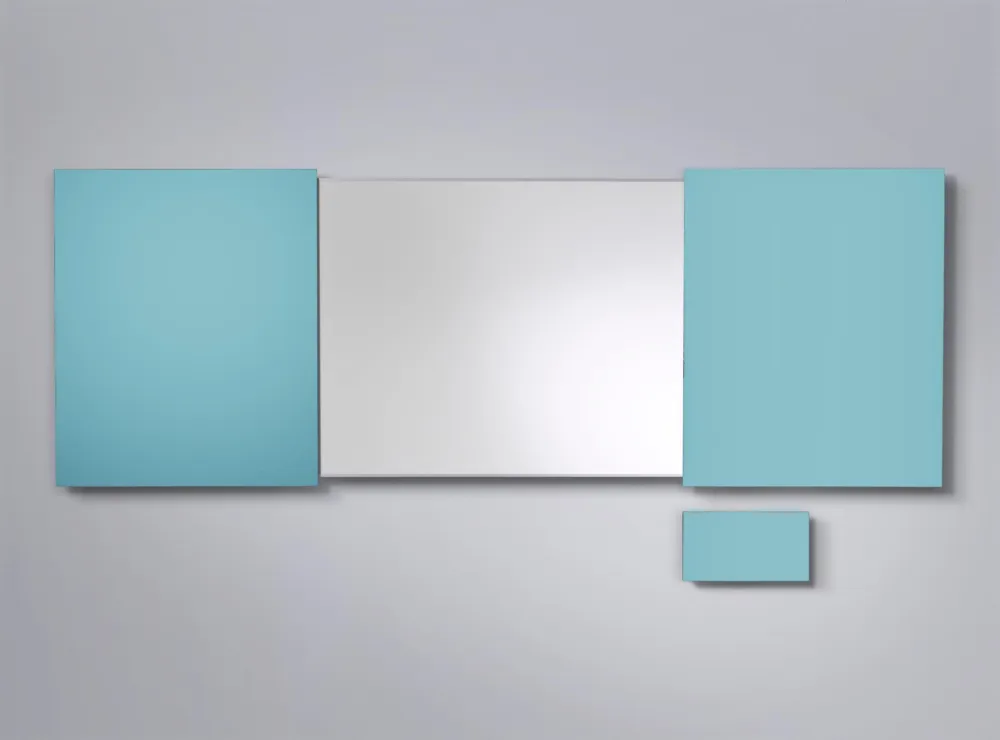 Utförsäljning Konferensskåp Glas Isblå, magnetisk