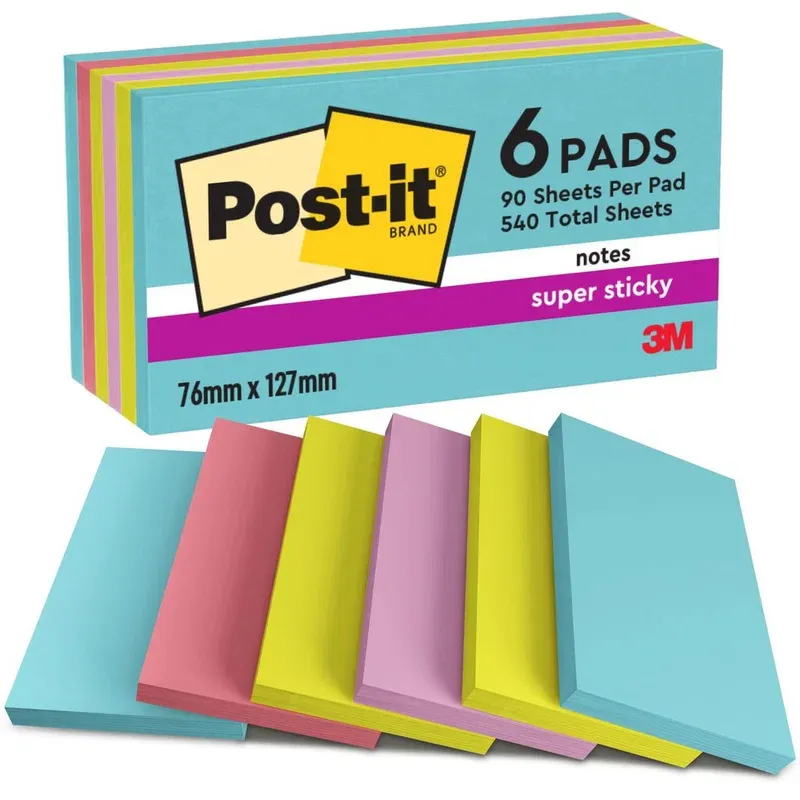 Billig Notes POST-IT SS Cosmic 76x127mm 6/fp