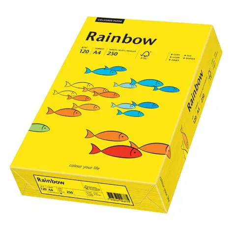 Populärt val Färgat papper intensive yellow A4 120gr, 250 st/fp
