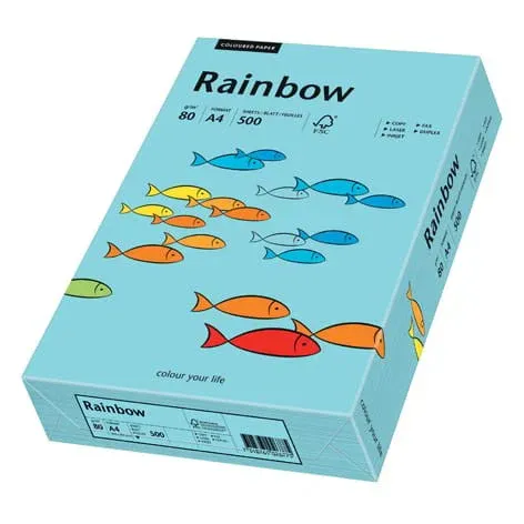 Köp nu Färgat papper medium blue A4 80g, 500 st/fp
