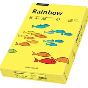 risnedsättning Färgat papper medium yellow A4 80g , 500 st/fp