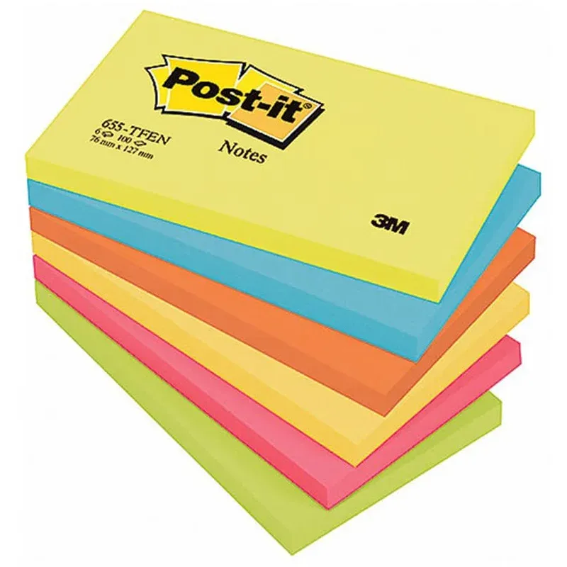 Billigare Notisar Post-it 655 Energetic 76x127mm, 6/fp