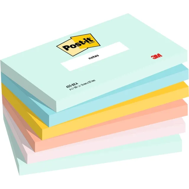 Begränsad tid Post-it 76x127 Färgmix Beachside 6-pack
